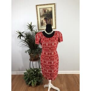 SantaFe By Jim Tremblay Women Sheath Dress 8 Short Sleeve Whimsigoth Boho Grunge